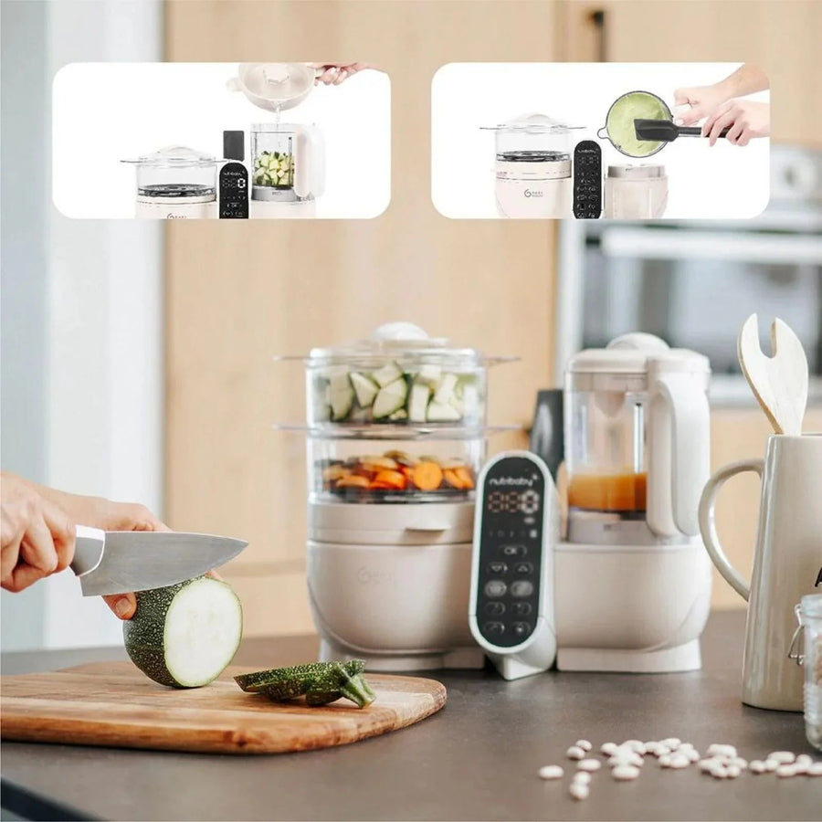 Babymoov Nutribaby (+) 6 - in - 1 Baby Food Maker - Mineral - Miu Mau Baby & Kids Store