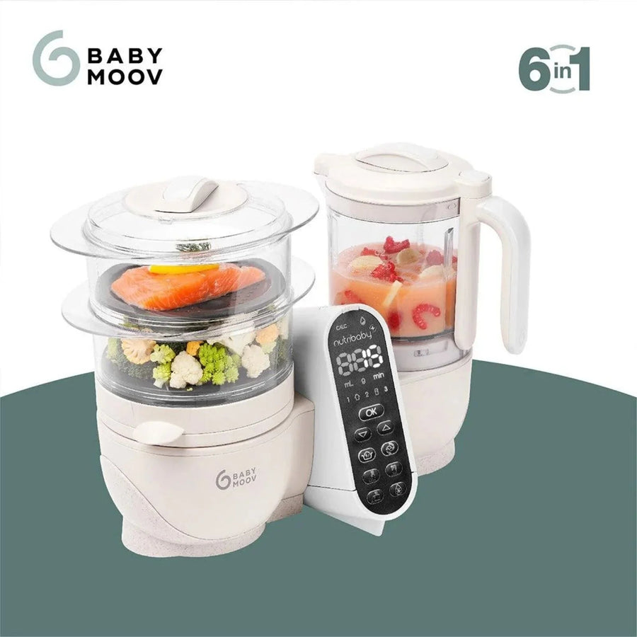 Babymoov Nutribaby (+) 6 - in - 1 Baby Food Maker - Mineral - Miu Mau Baby & Kids Store