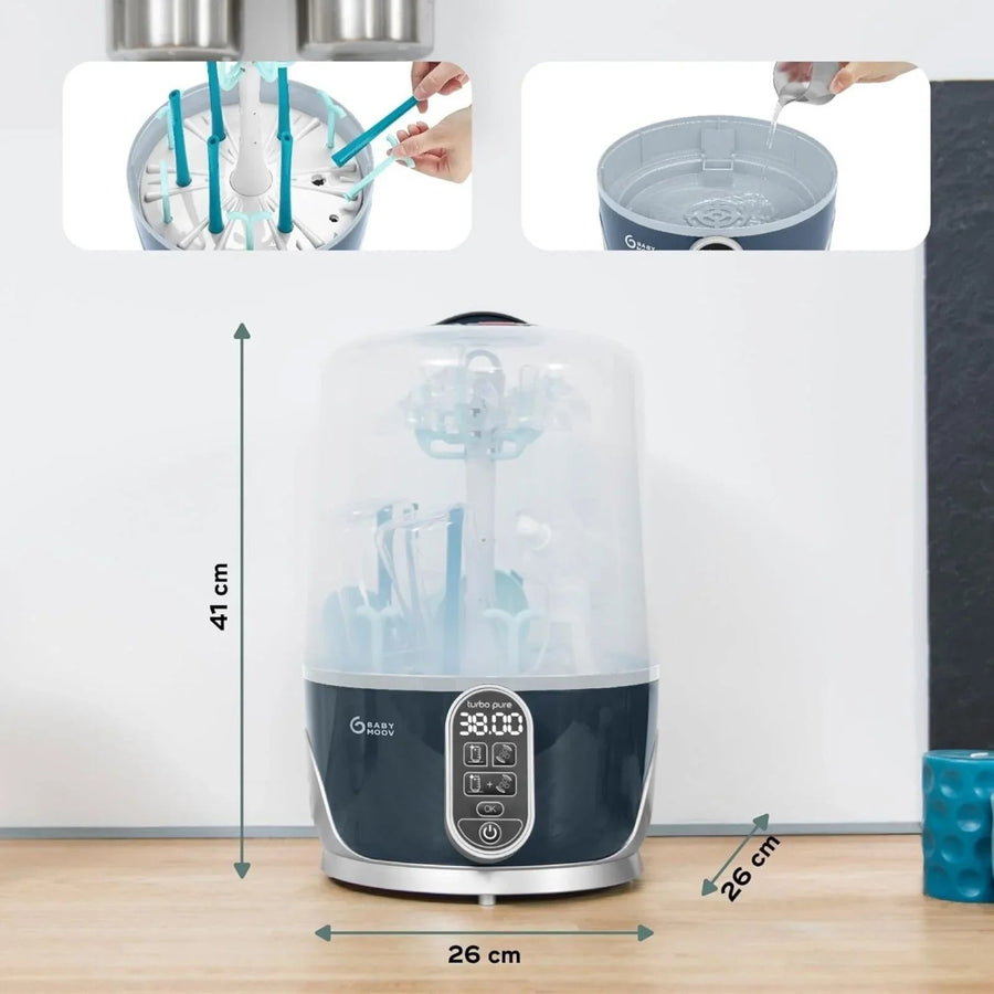 Babymoov Turbo Pure 3 - in - 1 Steriliser & Dryer & Purified Bottle Storage - Miu Mau Baby & Kids Store