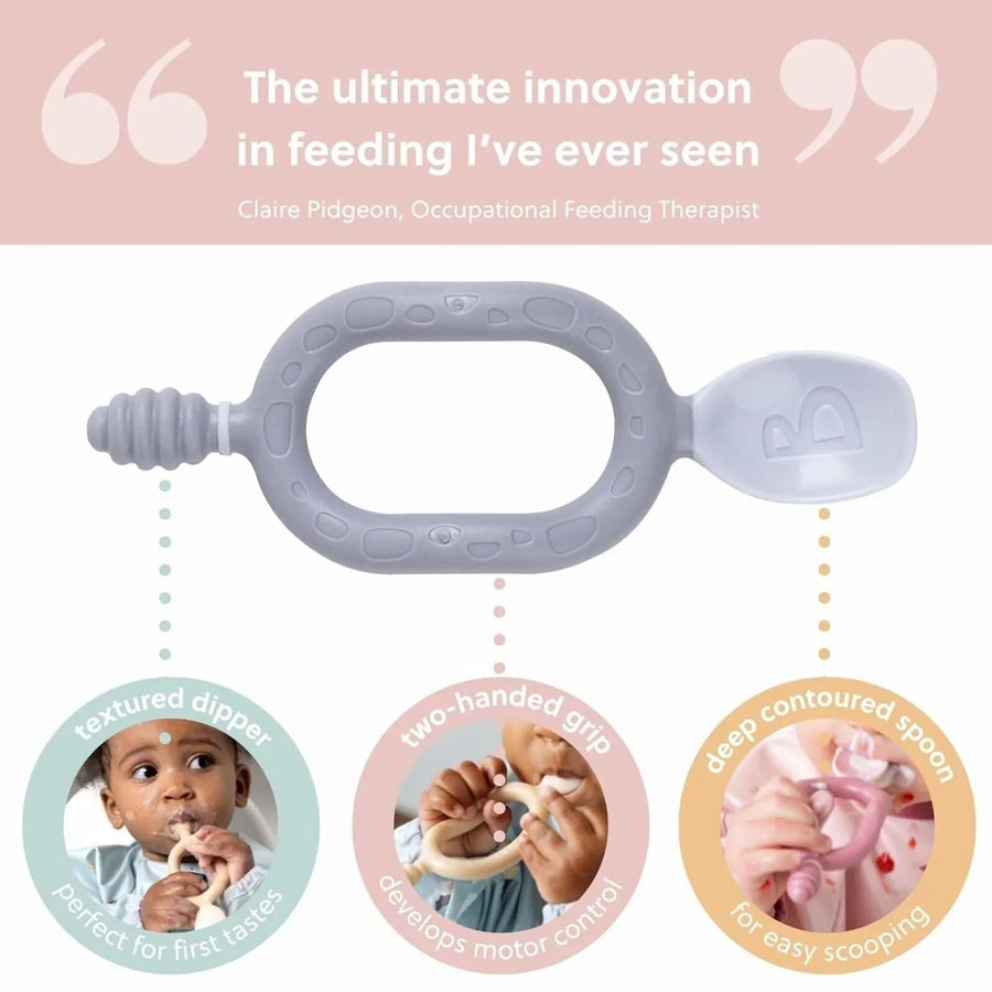 Bibado Dippit Baby Weaning Spoons 6+ months Pack of 2 - Blush - Miu Mau Collectibles