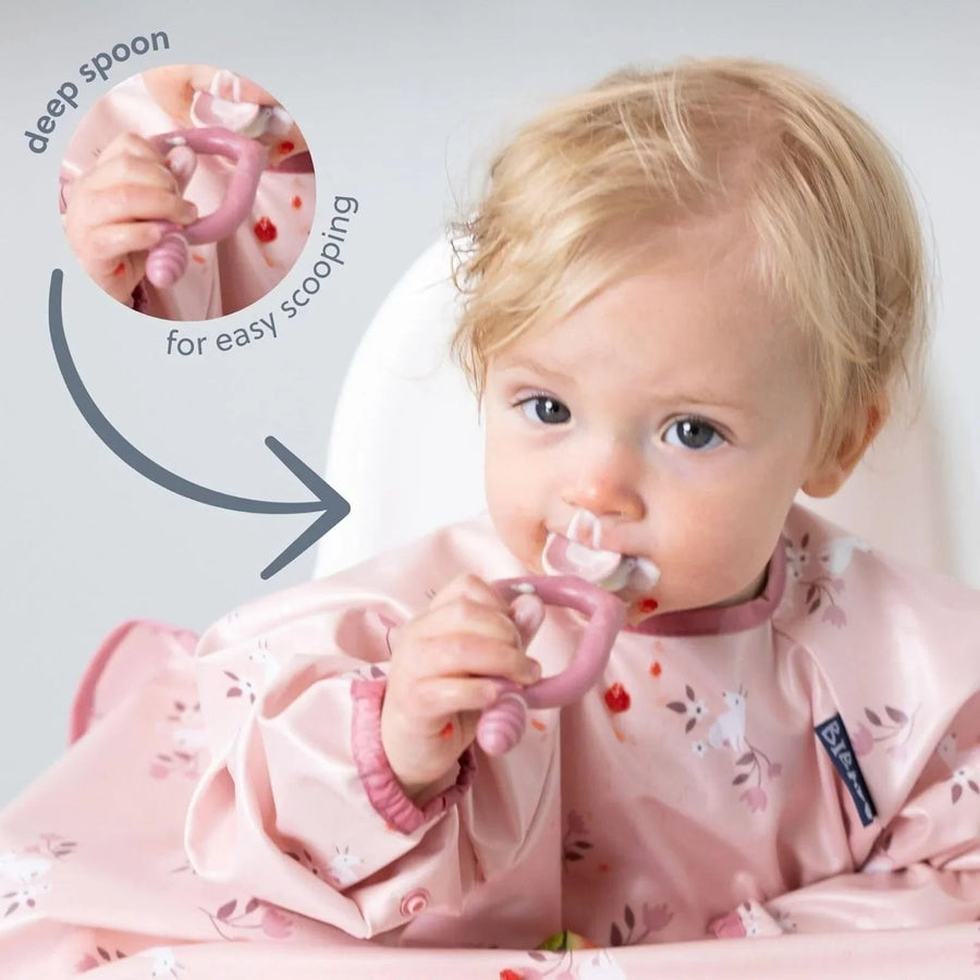 Bibado Dippit Baby Weaning Spoons 6+ months Pack of 2 - Blush - Miu Mau Collectibles