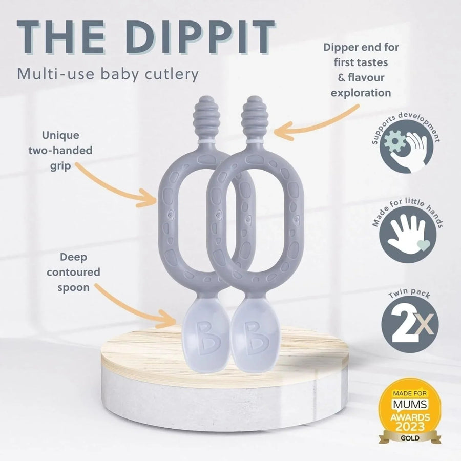 Bibado Dippit Baby Weaning Spoons 6+ months Pack of 2 - Blush - Miu Mau Collectibles