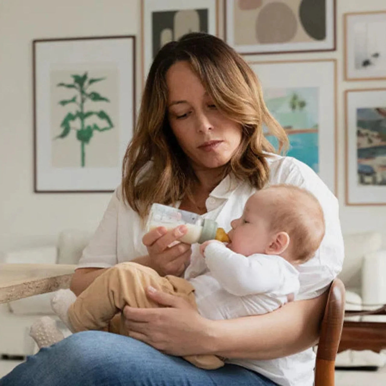 BIBS Baby Glass Bottle Complete Set Latex 110ml - Sage - Miu Mau Collectibles