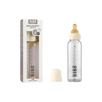 BIBS Baby Glass Bottle Complete Set Latex 225ml - Ivory - Miu Mau Collectibles