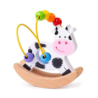 Bigjigs Toys Rocking Bead Frame Cow - Miu Mau Collectibles