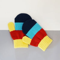 Blade & Rose Bright Striped Mittens 2 - 6 Years Blue/Red/Yellow - Miu Mau Collectibles