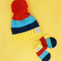 Blade & Rose Bright Striped Mittens 2 - 6 Years Blue/Red/Yellow - Miu Mau Collectibles
