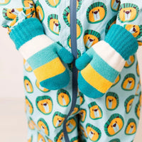 Blade & Rose Bright Striped Mittens 2 - 6 Years Blue/Red/Yellow - Miu Mau Collectibles