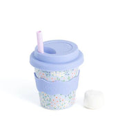 Blue Floral Babychino Cup 4oz (Straws Sold Separately) - Miu Mau Collectibles