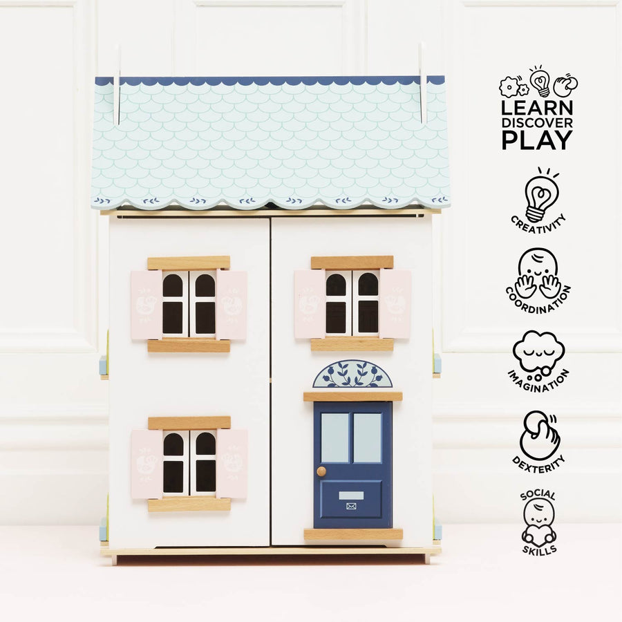 Bluebelle Wooden Dolls House - Miu Mau Collectibles