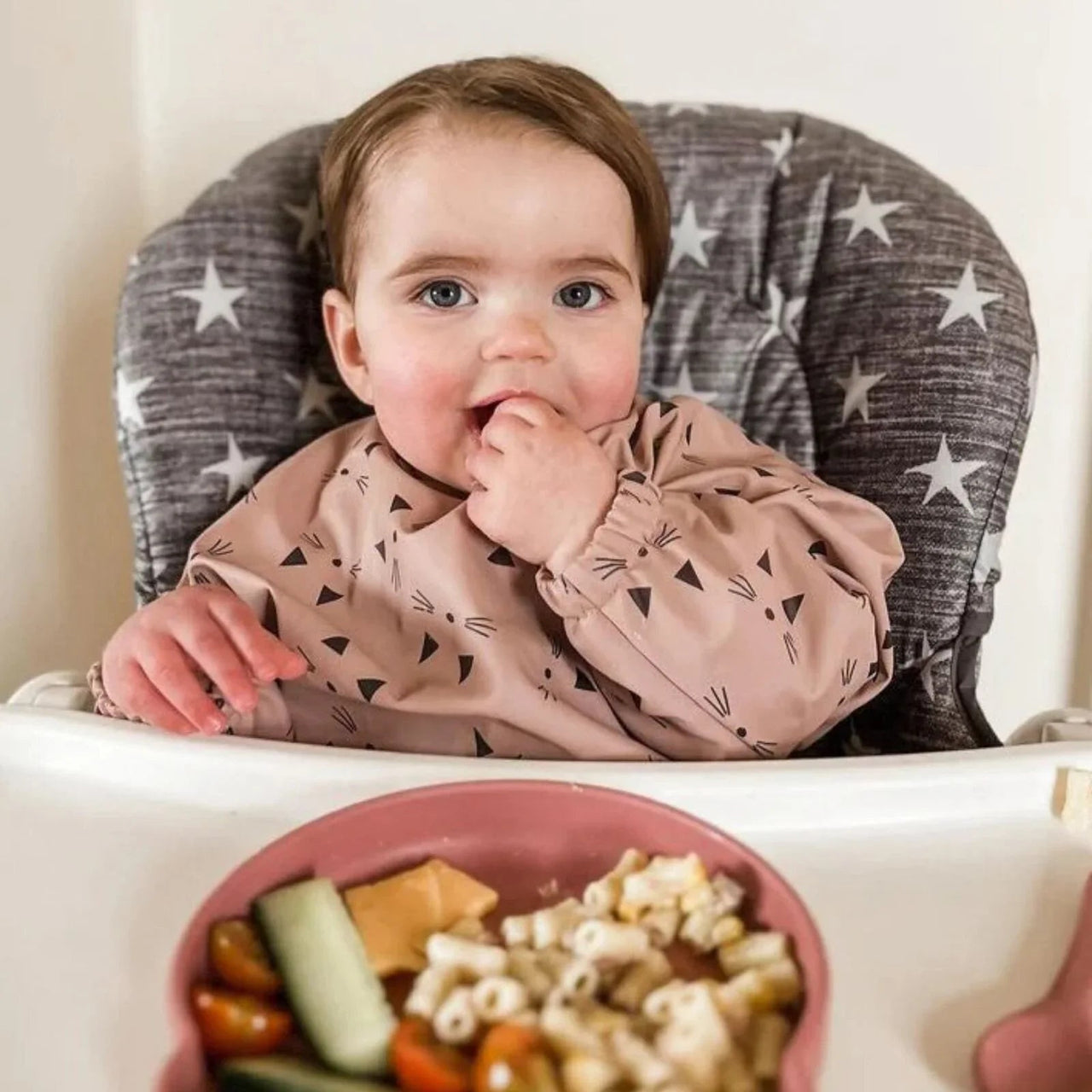 BLW Essentials Waterproof Long Sleeved Coverall Bib - Pink - Miu Mau Collectibles