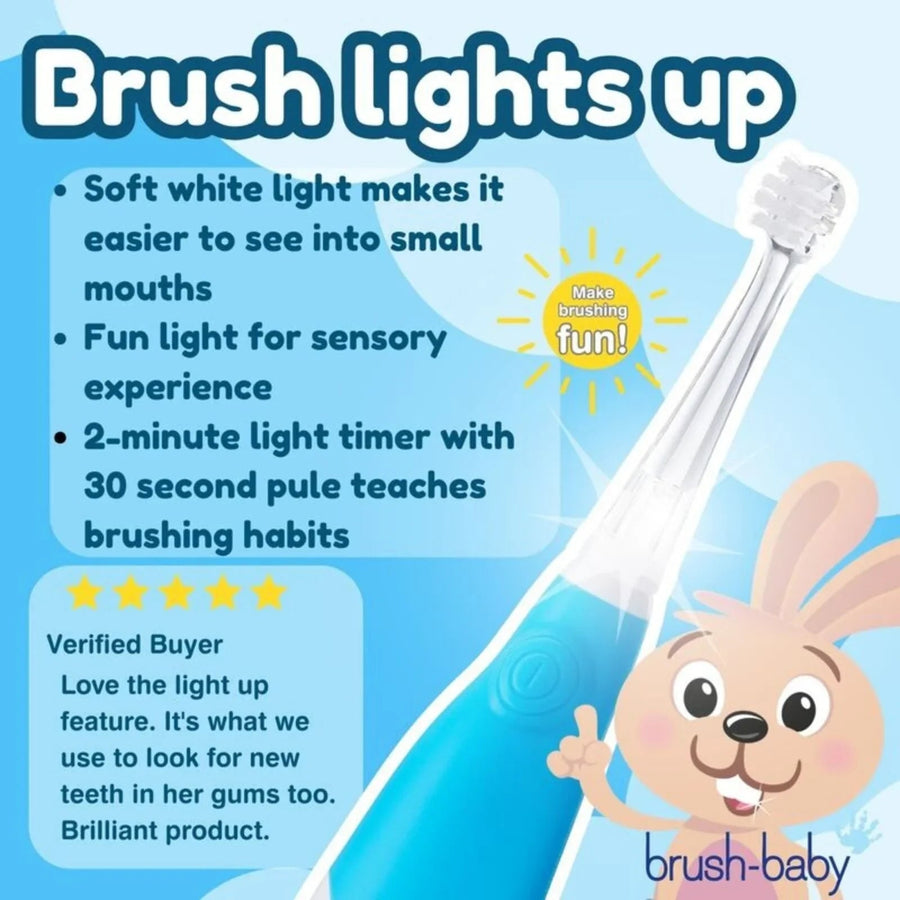 brush - baby BabySonic Electric Toothbrush 0 - 3 years - Blue - Miu Mau Collectibles
