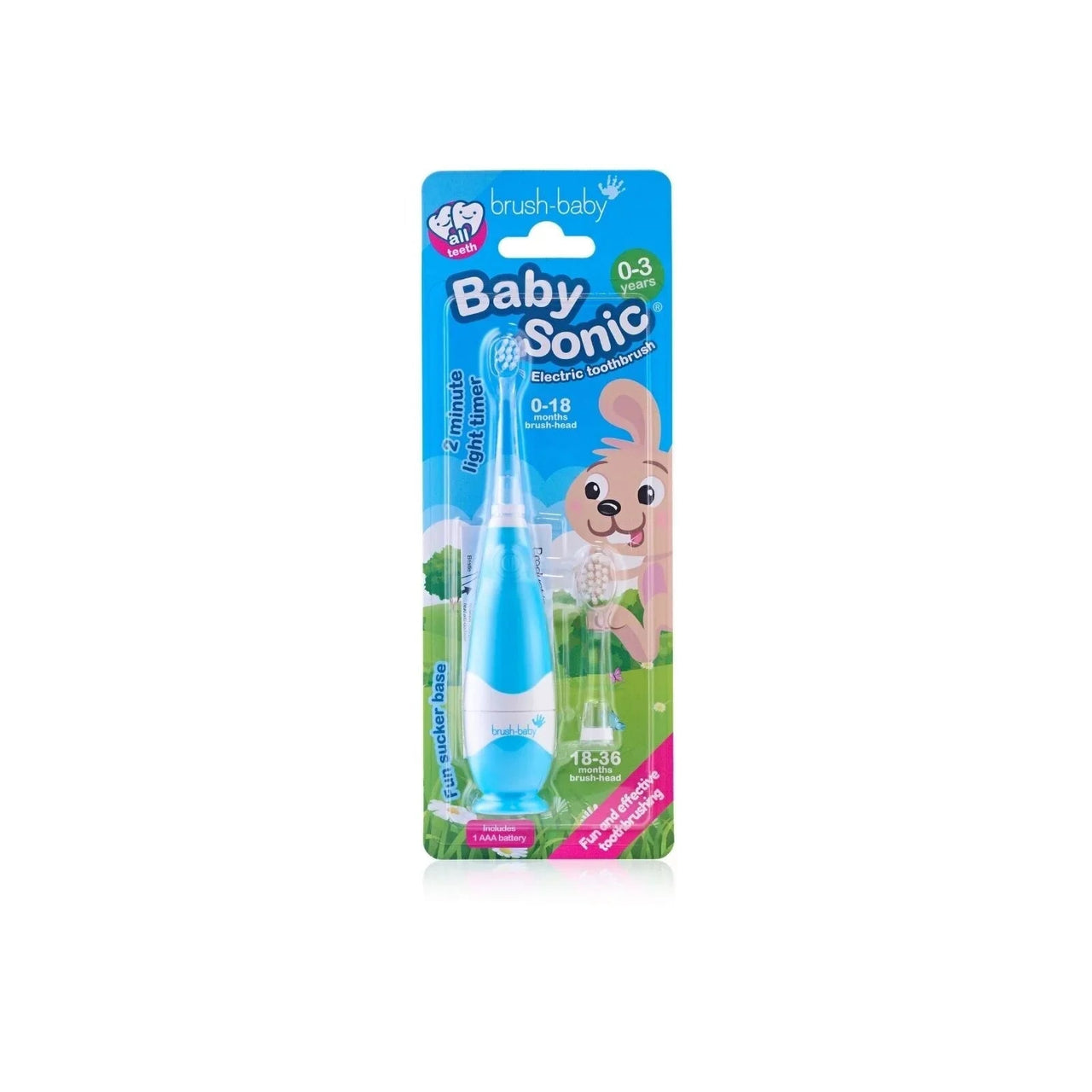 brush - baby BabySonic Electric Toothbrush 0 - 3 years - Blue - Miu Mau Collectibles