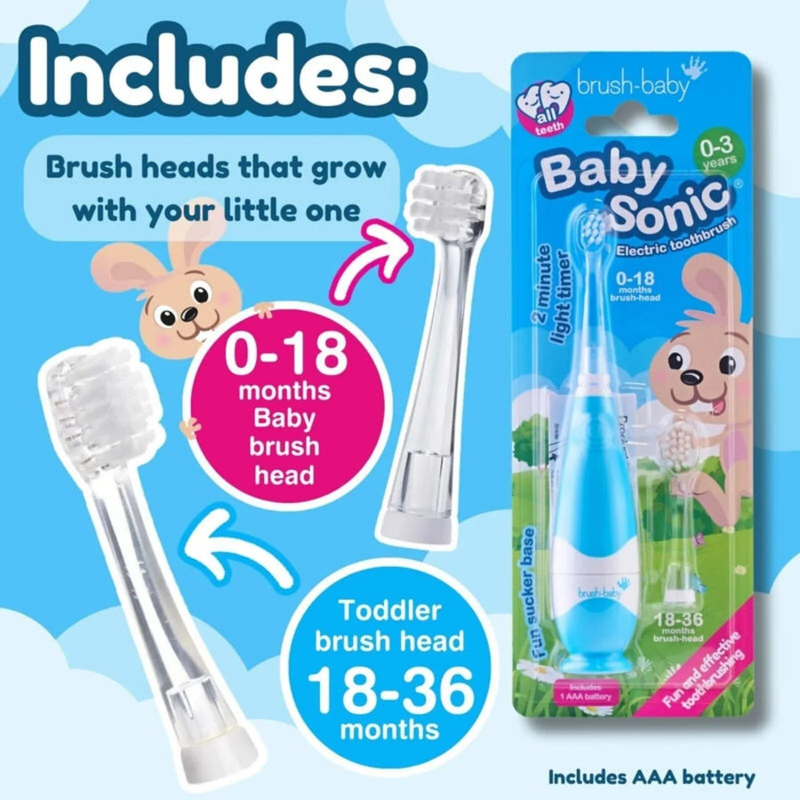 brush - baby BabySonic Electric Toothbrush 0 - 3 years - Blue - Miu Mau Collectibles