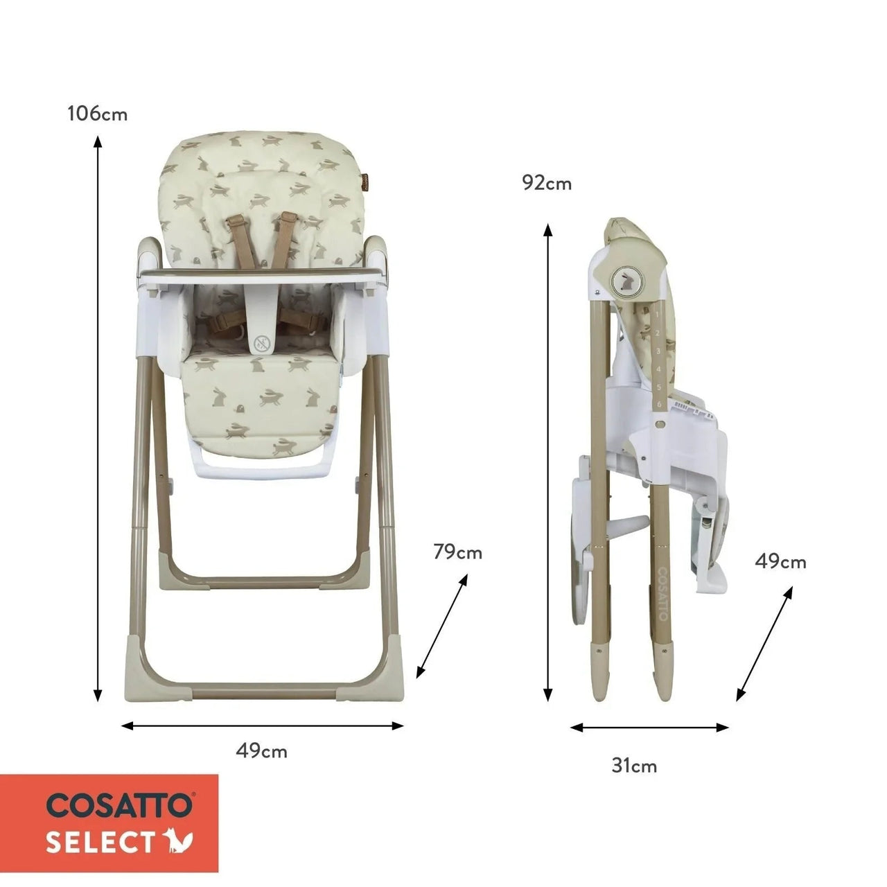 Cosatto Pip 0+ Highchair - Lollop - Miu Mau Collectibles