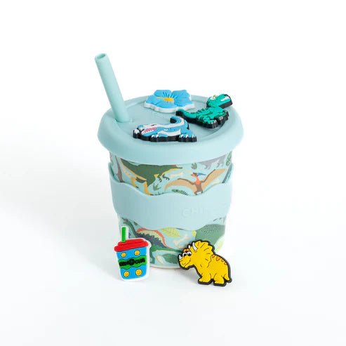 Dino Chino Charm Cup 8oz (STRAW INCLUDED) - Miu Mau Collectibles