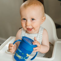 Dr. Brown's 360 Spoutless Transition Cup 300ml - Blue - Miu Mau Collectibles