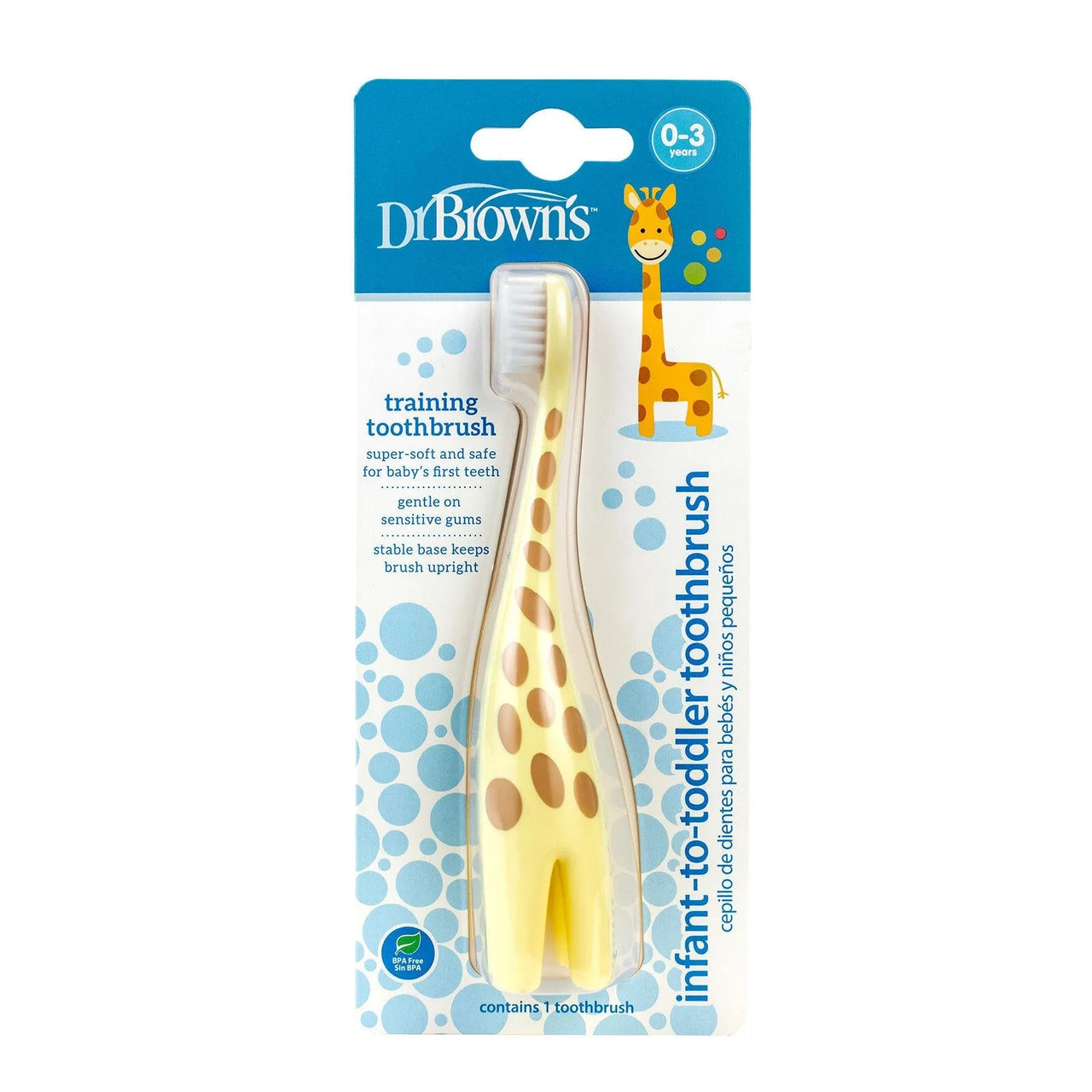 Dr. Brown's Infant - to - Toddler Toothbrush Giraffe - Miu Mau Collectibles