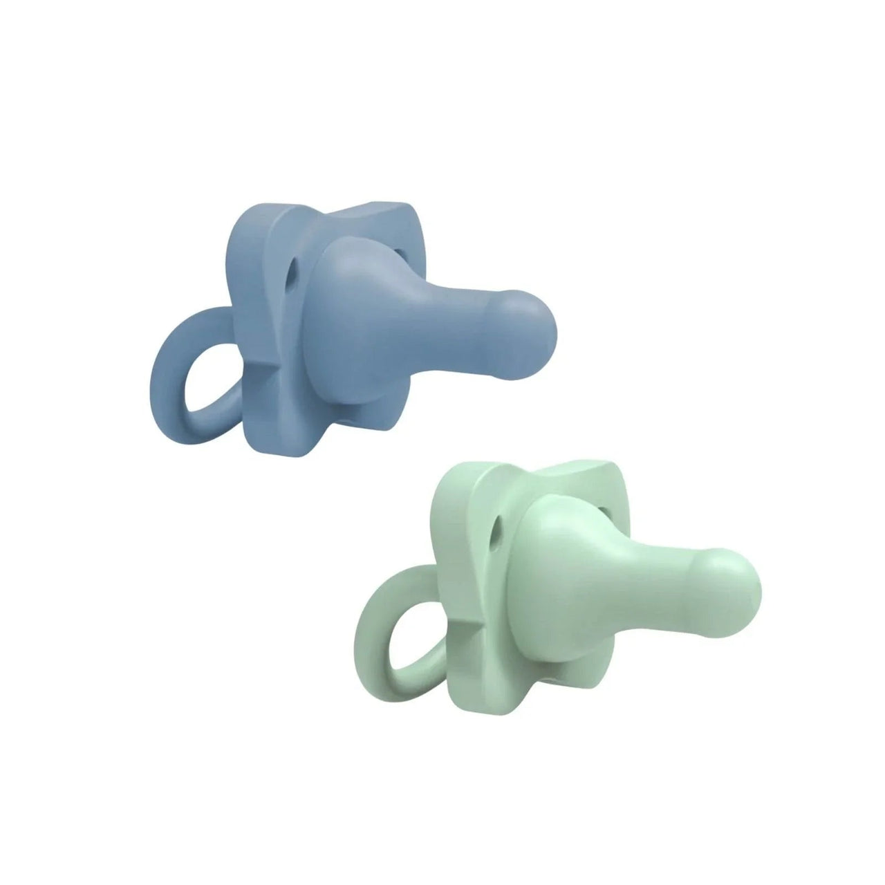 Dr. Brown's One Piece Silicone Soother 0+ months Pack of 2 - Blue - Miu Mau Collectibles