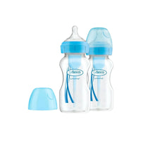 Dr. Brown's Options+ Anti - Colic Baby Bottle Wide Neck Blue 270ml Pack of 2 - Miu Mau Collectibles