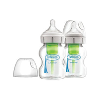 Dr. Brown's Options+ Wide Neck Anti - Colic Glass Bottle 150ml Pack of 2 - Miu Mau Collectibles