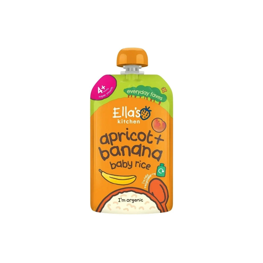 Ella's Kitchen Organic Apricot & Banana Baby Rice Baby Food Pouch 4+ months 120g - Miu Mau Collectibles