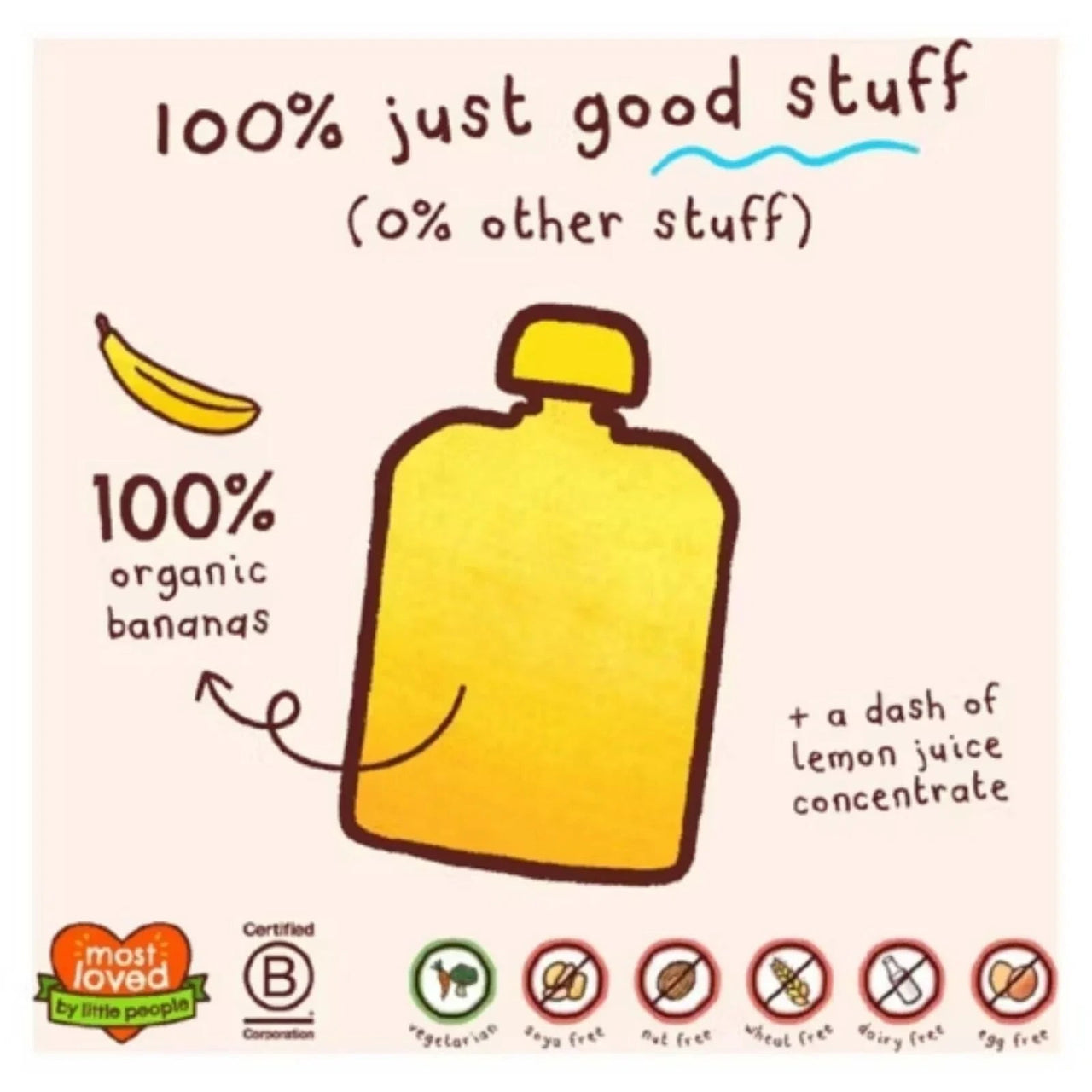 Ella's Kitchen Organic Bananas First Tates Baby Food Pouch 4+ months 70g - Miu Mau Collectibles