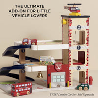 Fire & Rescue Wooden Garage - Miu Mau Collectibles