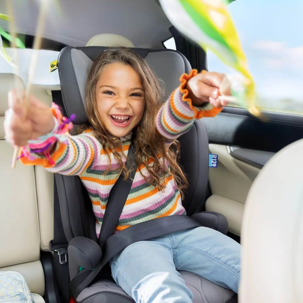 Graco Affix i - Size R129 ISOFIX Highback Booster Car Seat - Midnight - Miu Mau Collectibles