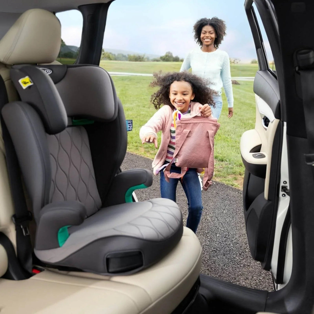 Graco Affix i - Size R129 ISOFIX Highback Booster Car Seat - Midnight - Miu Mau Collectibles