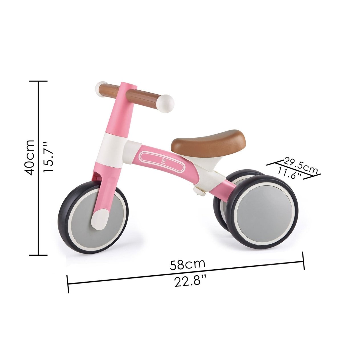 Hape First Ride Toddler Balance Bike, Pink - Miu Mau Collectibles