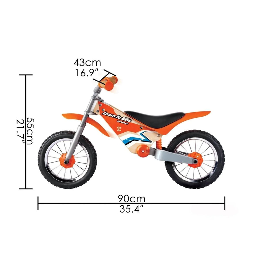 Hape Off Road Kids Balance Bike - Orange - Miu Mau Collectibles