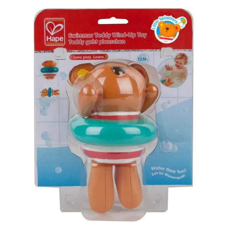 Hape Swimmer Teddy Wind - Up Toy - Miu Mau Collectibles