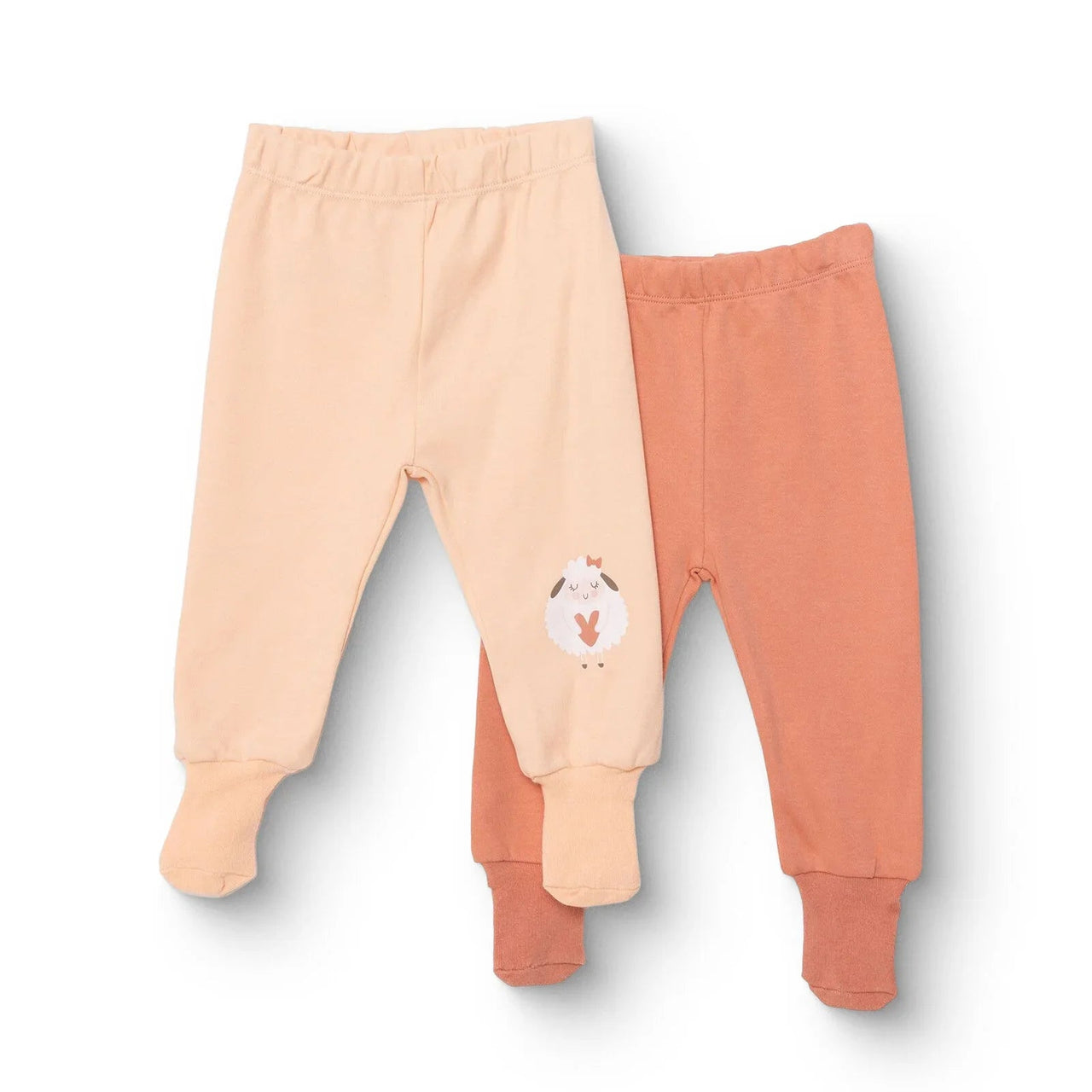 HelloBaby 2 - Pack Joggers with socks - Salmon - Miu Mau Collectibles