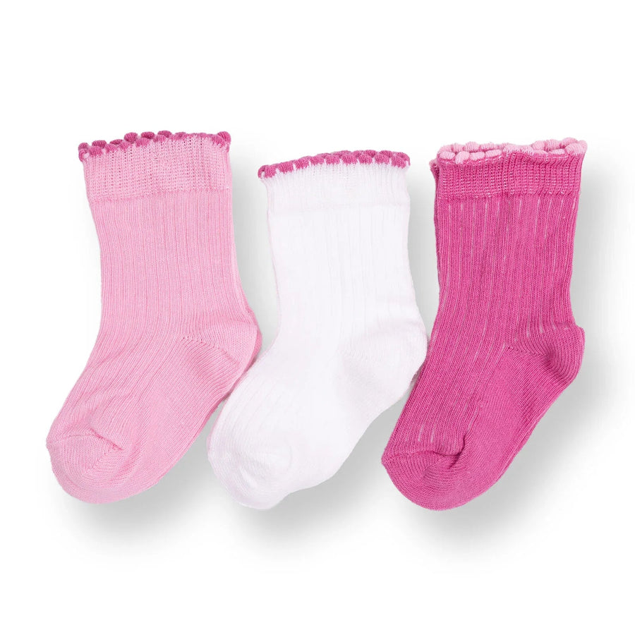 HelloBaby Ankle Socks 3 pcs - Pink - Miu Mau Collectibles