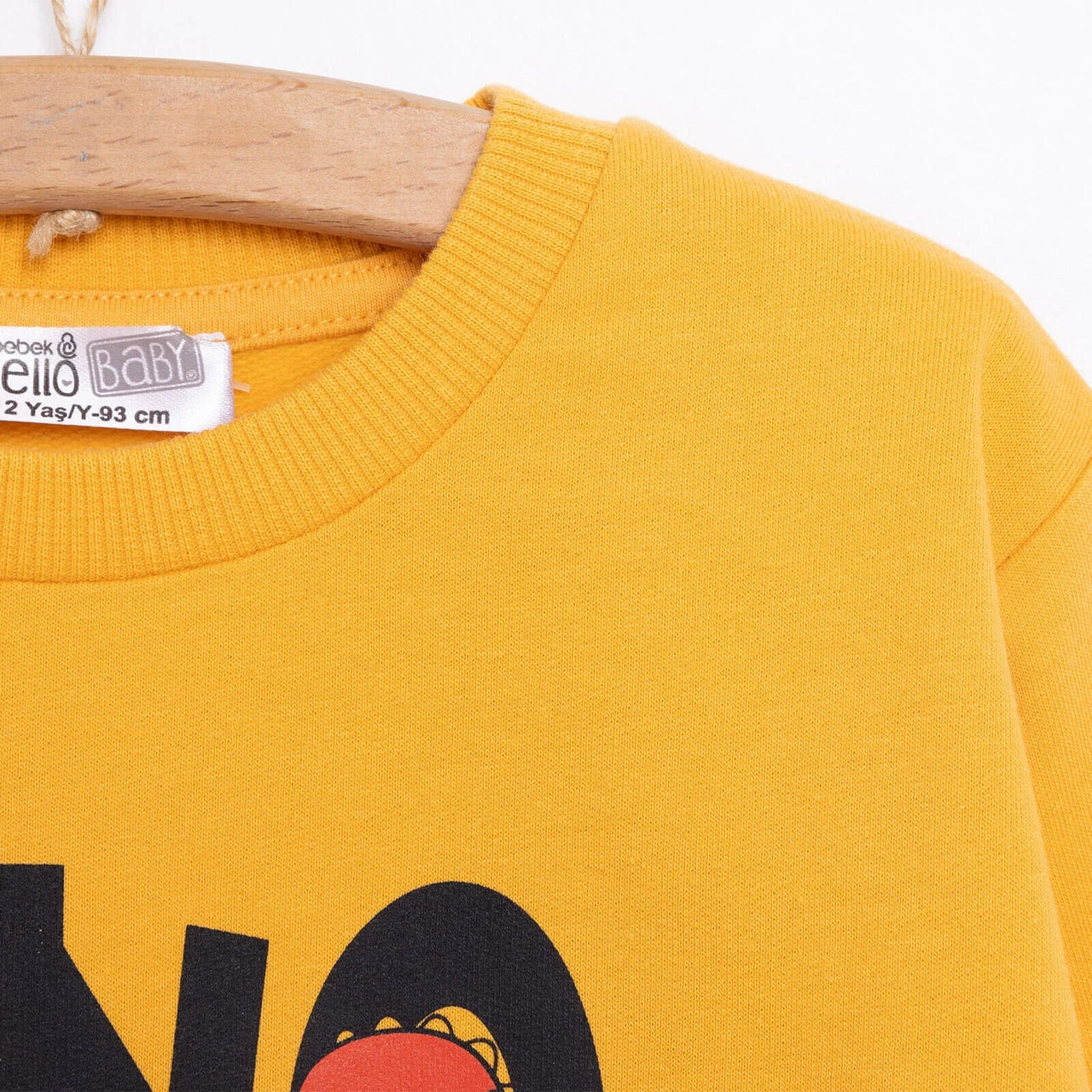 HelloBaby Baby Boy Dino Patterned Sweatshirt - Mustard - Miu Mau Baby & Kids Store
