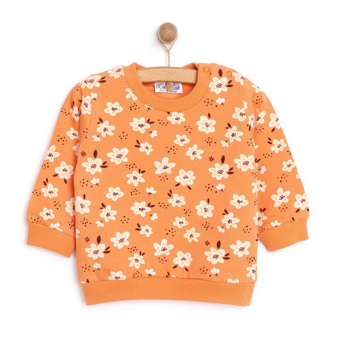 HelloBaby Baby Girl Basic Flower Printed Sweatshirt - Printed - Miu Mau Collectibles