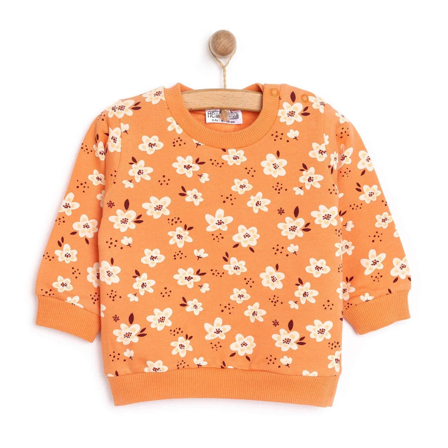 HelloBaby Baby Girl Basic Flower Printed Sweatshirt - Printed - Miu Mau Collectibles