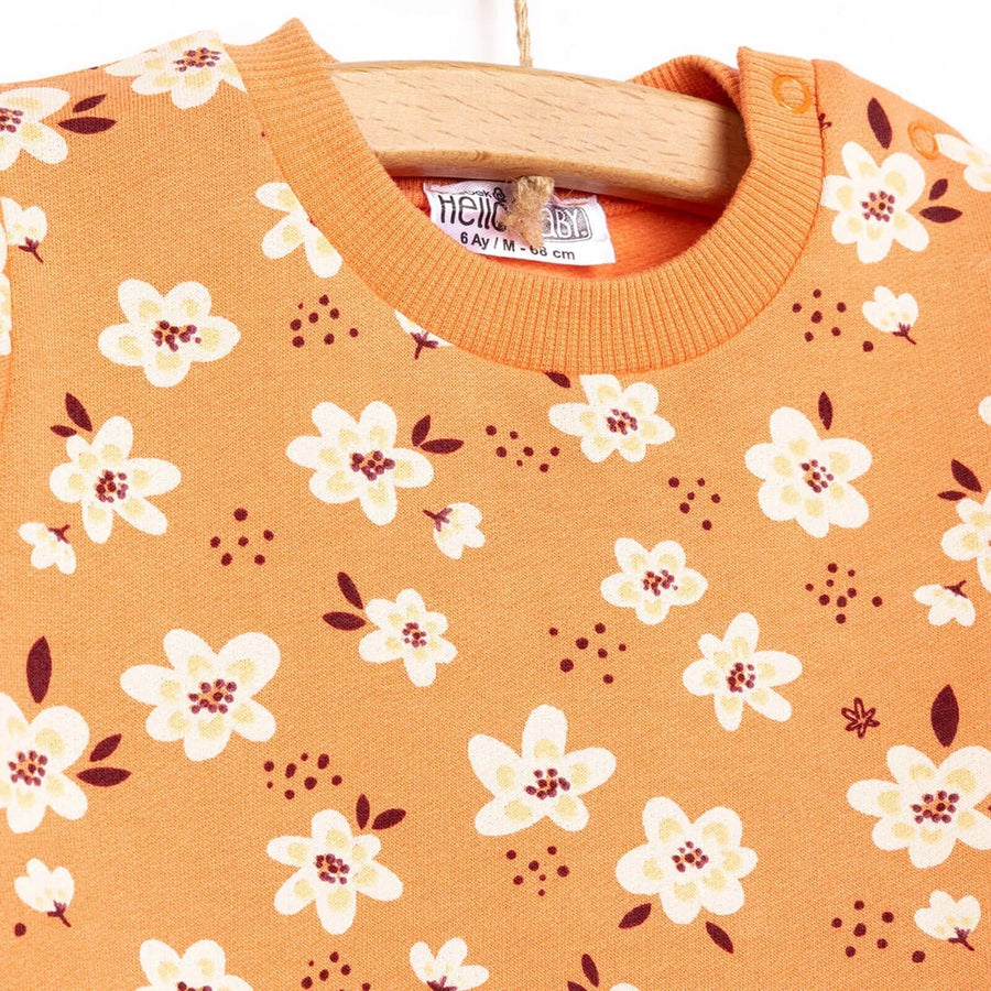 HelloBaby Baby Girl Basic Flower Printed Sweatshirt - Printed - Miu Mau Collectibles