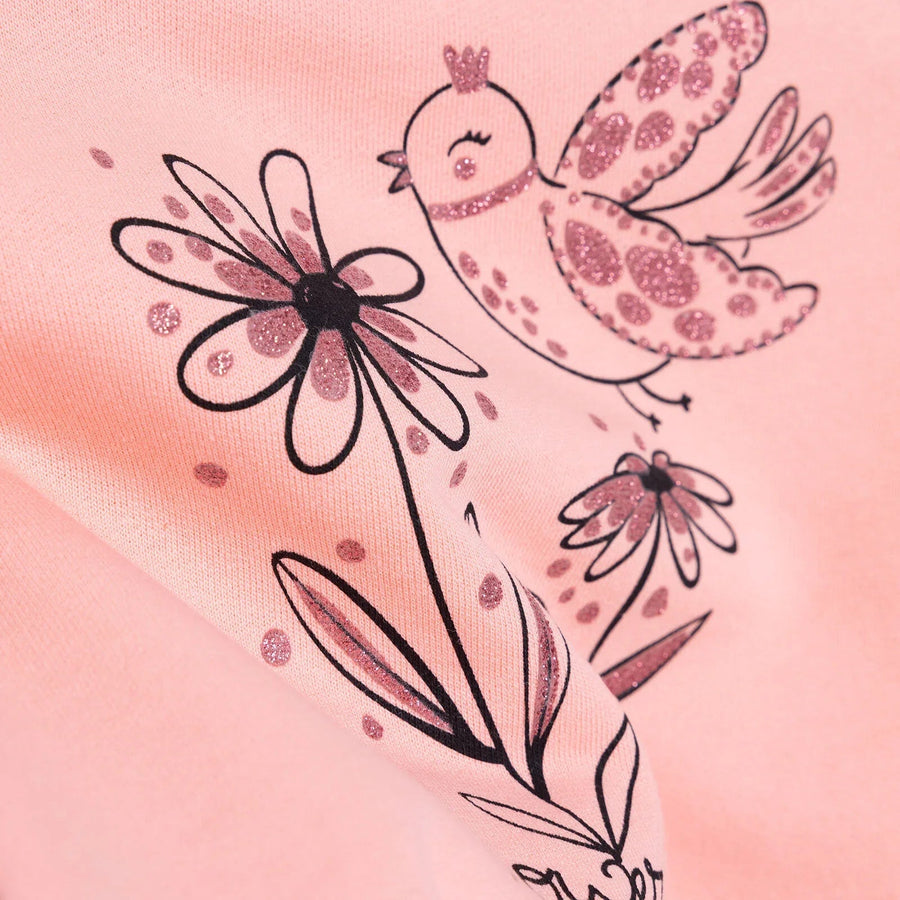 HelloBaby Baby Girl Flower Printed Sweatshirt - Pink - Miu Mau Collectibles