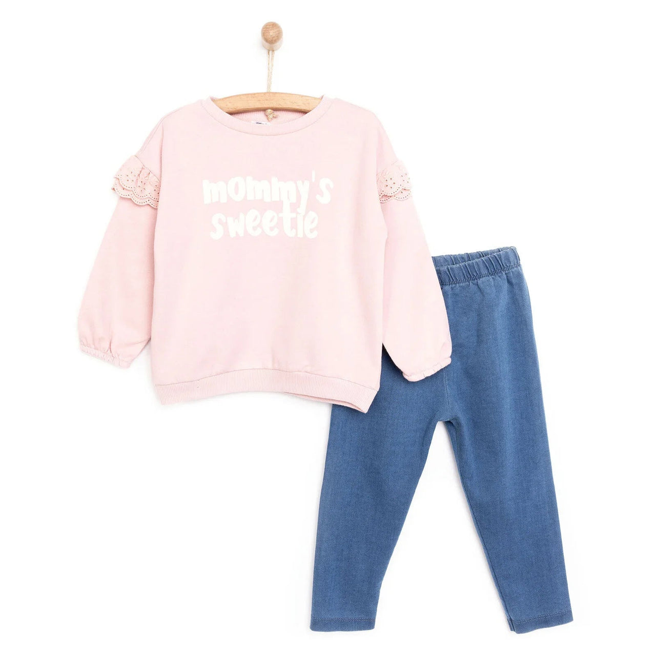 HelloBaby Baby Girl Joggers - Powder - Miu Mau Collectibles