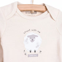 HelloBaby Baby Girl Long Sleeve Bodysuit 2 pcs - Beige - Miu Mau Collectibles