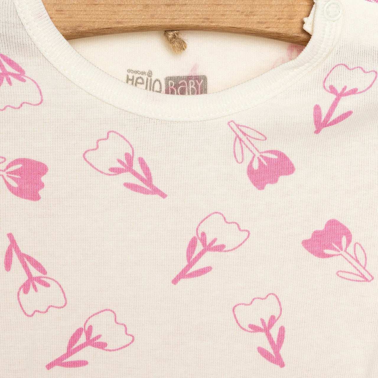 HelloBaby Baby Girl Long Sleeve Bodysuit 2pcs - Pink - Miu Mau Collectibles