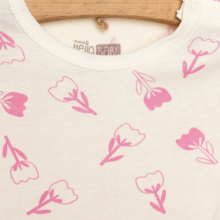 HelloBaby Baby Girl Long Sleeve Bodysuit 2pcs - Pink - Miu Mau Collectibles