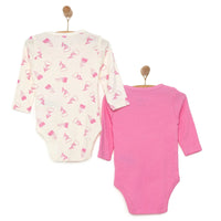 HelloBaby Baby Girl Long Sleeve Bodysuit 2pcs - Pink - Miu Mau Collectibles