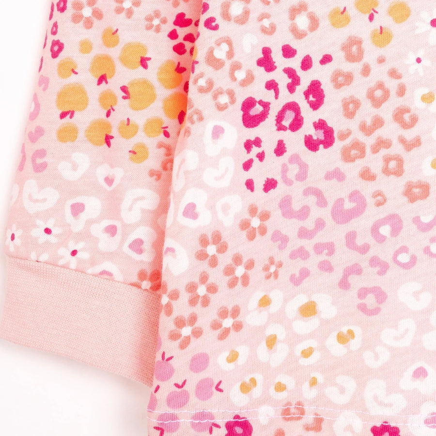 HelloBaby Baby Girl Long Sleeve Pyjamas Set - Dark Pink - Miu Mau Collectibles