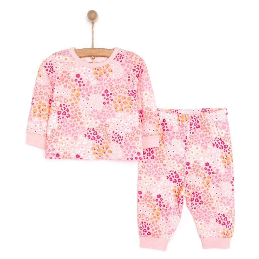 HelloBaby Baby Girl Long Sleeve Pyjamas Set - Dark Pink - Miu Mau Collectibles