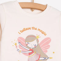HelloBaby Baby Girl Long Sleeve Pyjamas Set - Ecru - Miu Mau Collectibles