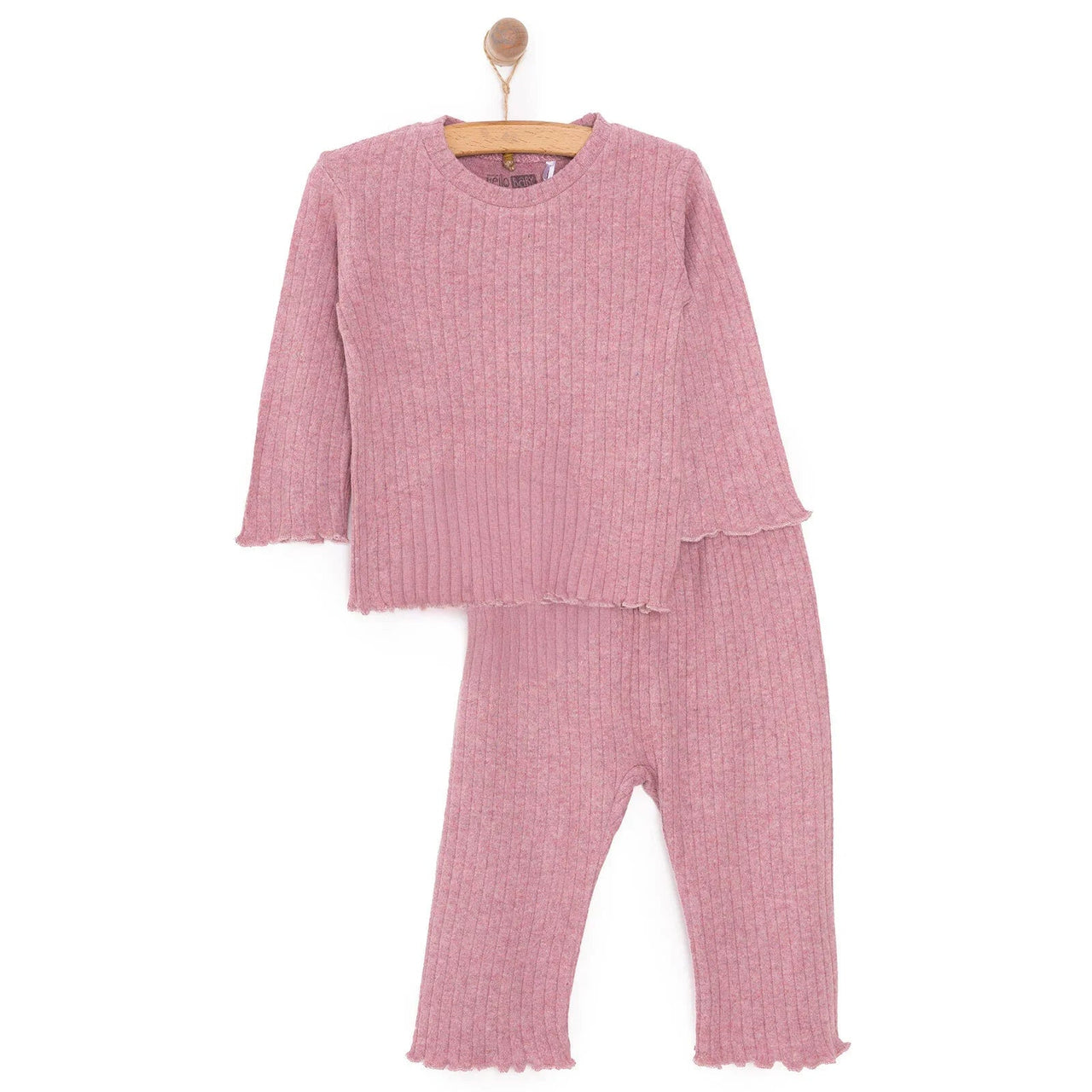 HelloBaby Baby Girl Long Sleeve Pyjamas Set - Light Pink - Miu Mau Collectibles