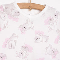 HelloBaby Baby Girl Long Sleeve Pyjamas Set - White - Miu Mau Collectibles